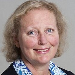 Portrait of Lena Hellström-Westas with a neutral background.