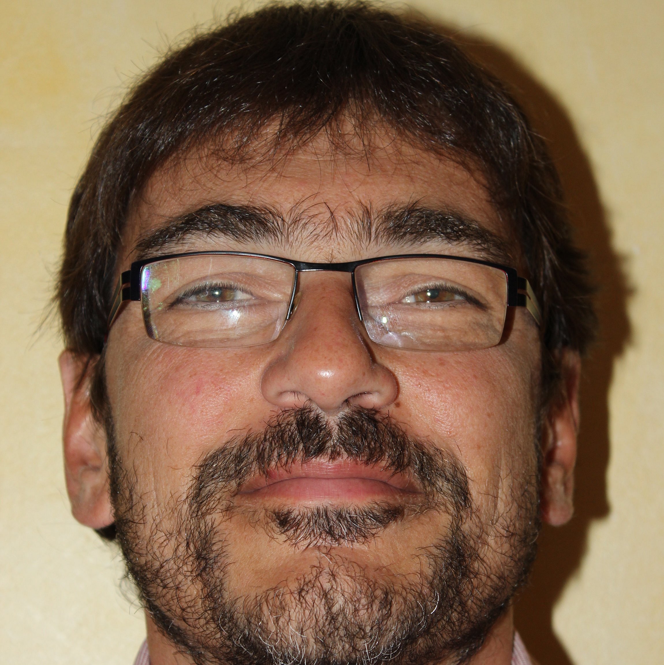 Portrait of Professor Pierre Kuhn with glasses and beard.