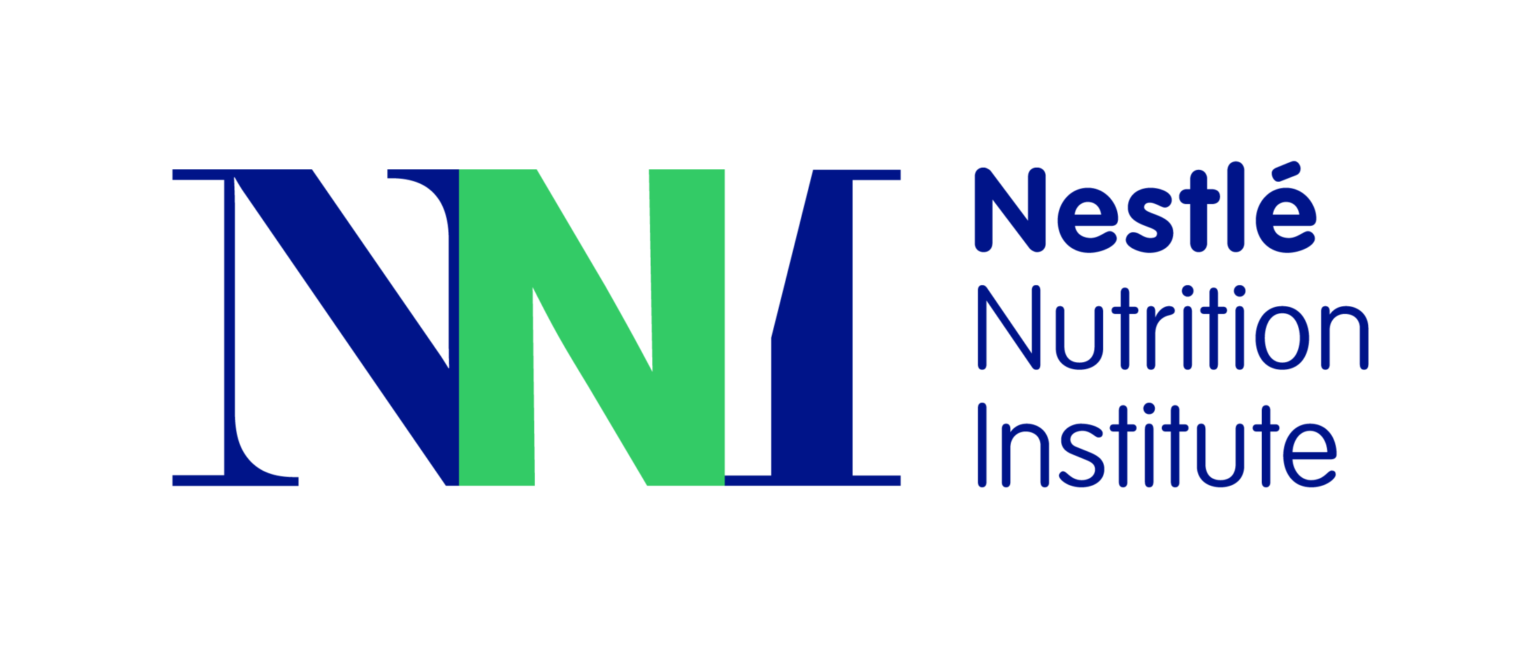 Nestlé Nutrition Institute logo Nestlé Nutrition Institute logo with overlapping blue and green letters and the organization’s full name.