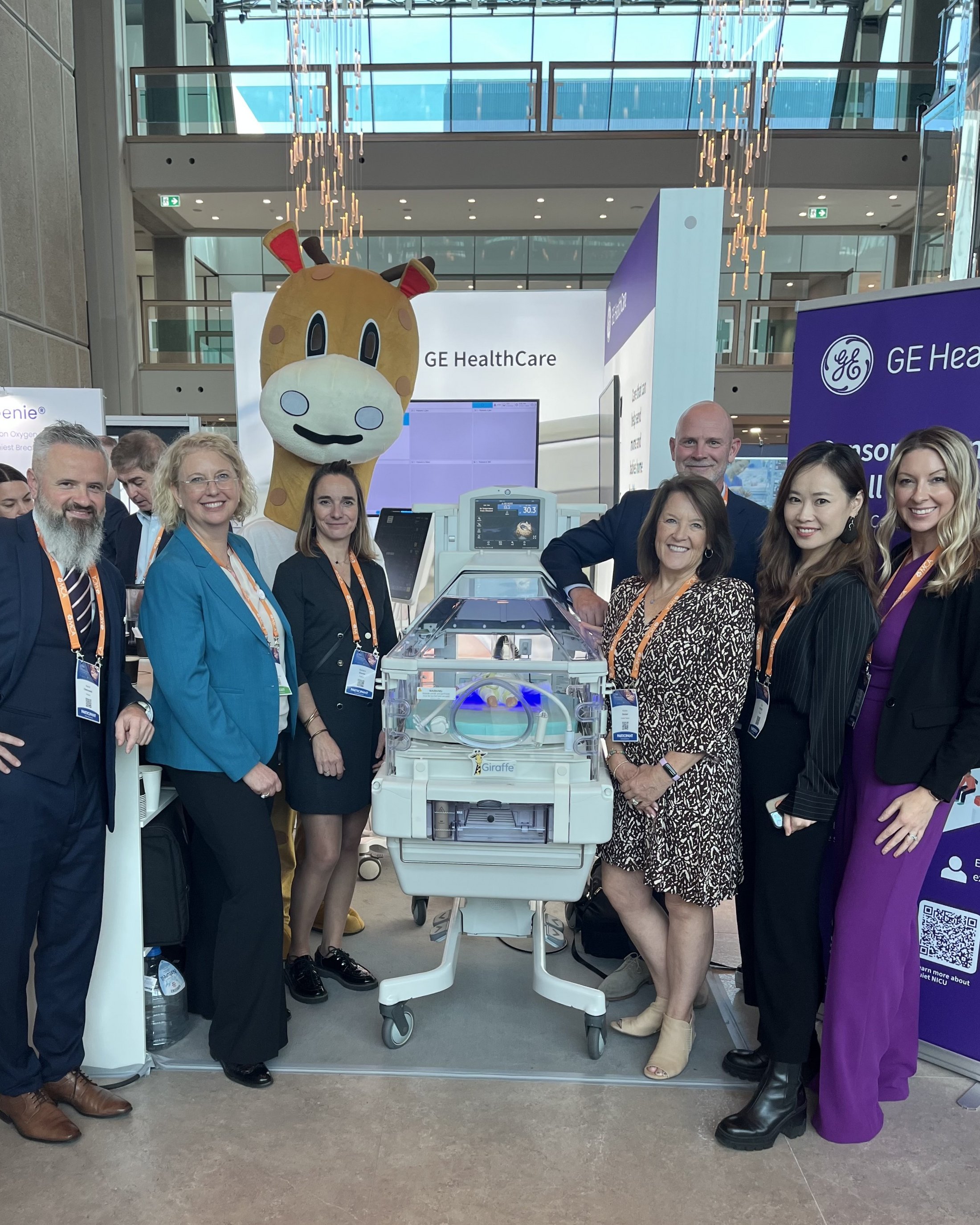 Group photo of participants from GFCNI and GE Healthcare at jENS 2025 neonatal congress in Belgrade, Serbia