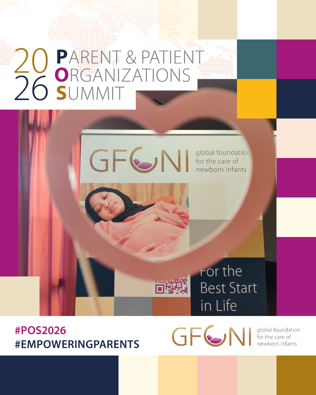 GFCNI Parent and Patient Organizations Summit 2026 – Day 1 Highlights Banner for the GFCNI Parent and Patient Organizations Summit 2026 featuring a heart-shaped frame in front of a GFCNI display with a mother and newborn, symbolizing parent advocacy and newborn care.