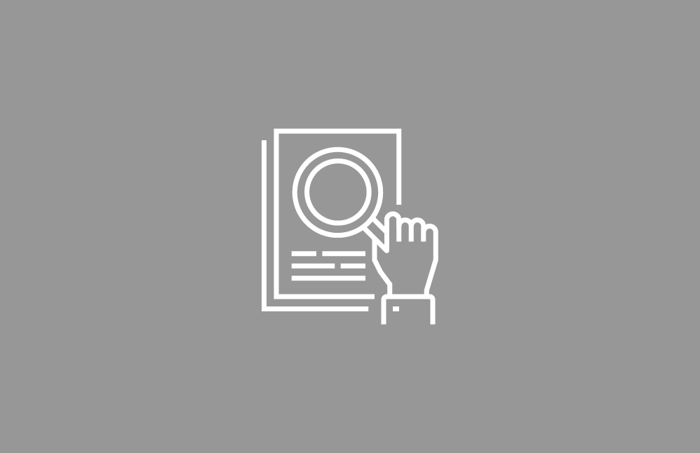 Illustration of a scientific advisory board member reviewing documents with a magnifying glass.