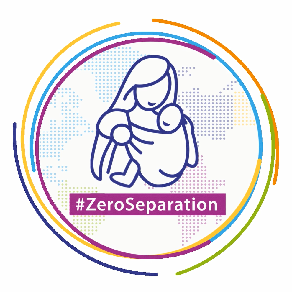 The Zero Separation image shows a mother carrying her baby, showing love while bonding