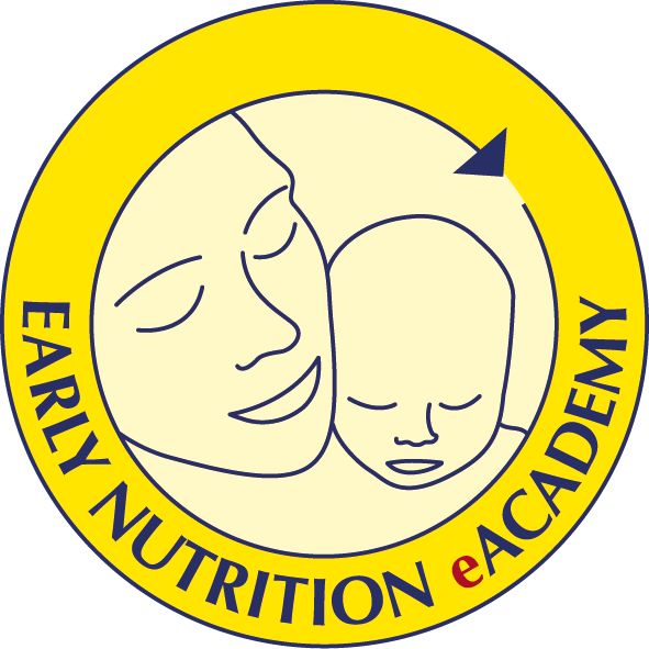 Early Nutrition Academy logo with mother and baby in yellow circle