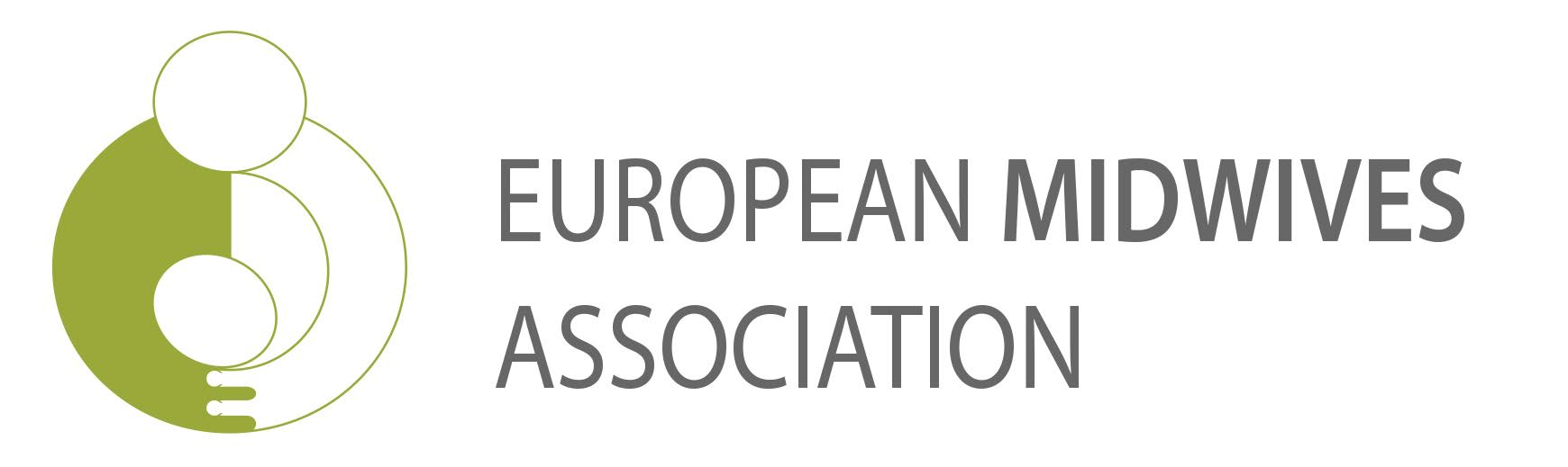 European Midwives Association logo with abstract figures in green circle.