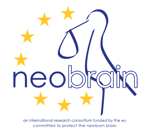 Neobrain logo with stork and EU stars
