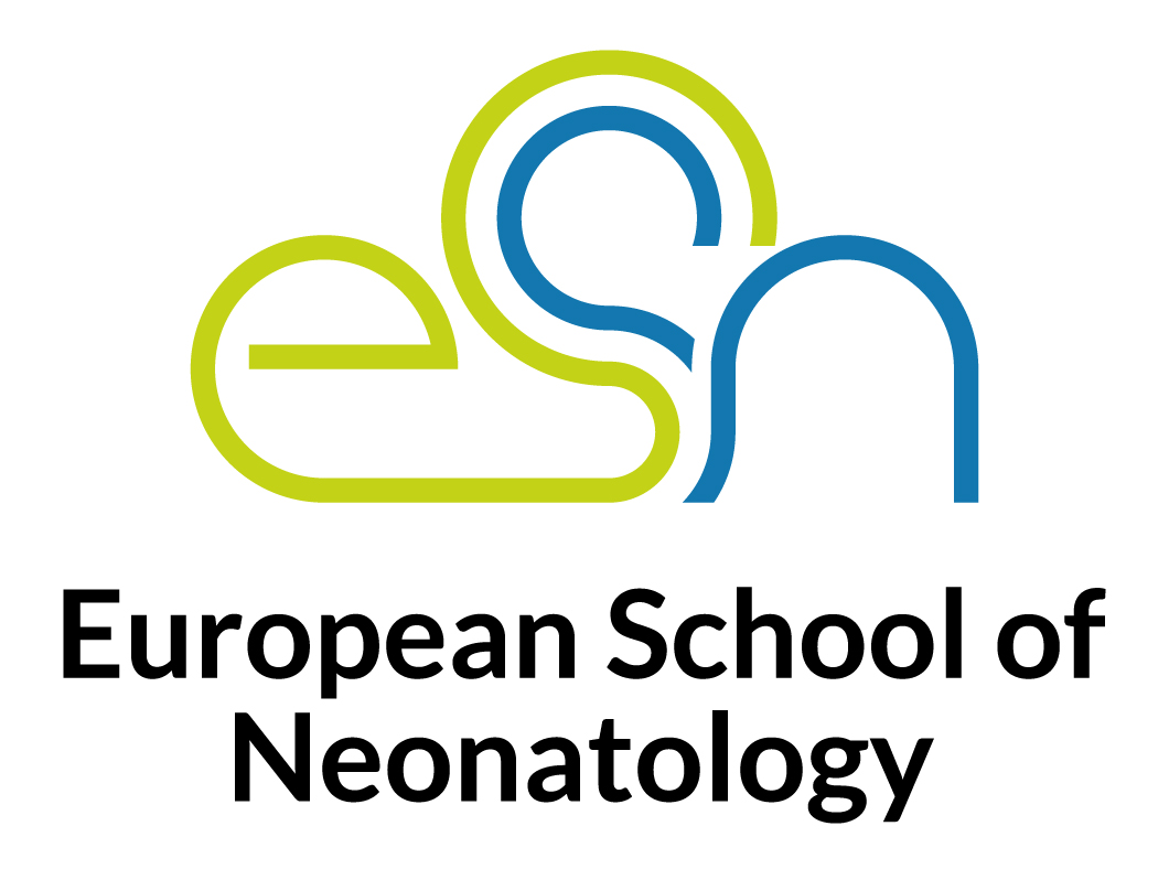 European School of Neonatology Logo of the European School of Neonatology with green and blue shape.