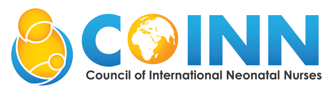 Logo of the Council of International Neonatal Nurses in yellow and blue advocating for neonatal care worldwide.