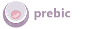 Small circular icon in light purple and gray showing a stylized embryo, with lowercase text “prebic” on a white background.
