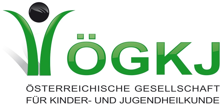 Green ÖGKJ logo with the German name Österreichische Gesellschaft für Kinder- und Jugendheilkunde.