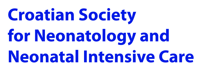 Blue text logo of the Croatian Society for Neonatology and Neonatal Intensive Care.