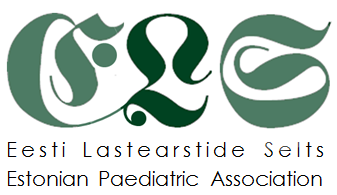 Green ELS logo with the names Eesti Lastearstide Selts and Estonian Paediatric Association.
