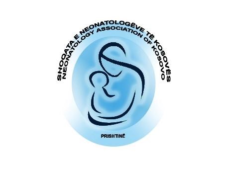 Blue Neonatology Association of Kosovo logo featuring a stylized parent and newborn.