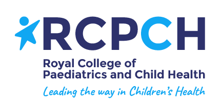 Blue Royal College of Paediatrics and Child Health logo with the abbreviation RCPCH and the tagline “Leading the way in Children’s Health.”