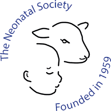 Blue and black logo of The Neonatal Society featuring the profiles of a newborn infant and a lamb with the words “Founded in 1959.”