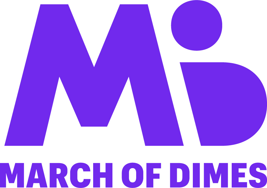 Purple March of Dimes logo featuring the stylized letters “MOD” above the organization’s name.